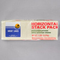 Great Lakes 120-Count 5 lb. Pre-sliced Swiss American Cheese