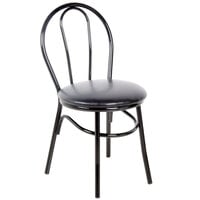 Lancaster Table & Seating Hairpin Chair with Black Vinyl Seat
