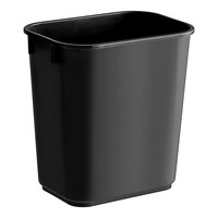 Continental 1358BK 13.6 Qt. / 3 Gallon Black Rectangular Wastebasket / Trash Can