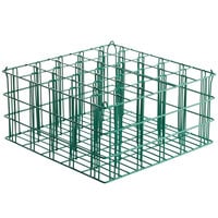 Microwire 25 Compartment Catering Glassware Basket - 3 1/2" x 3 1/2" x 9" Compartments