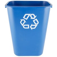 Rubbermaid FG295773BLUE BRUTE 41 Qt. / 10.25 Gallon Blue Recycling Rectangular Wastebasket