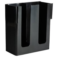 Choice Black 2-Section Countertop Cup and Lid Organizer