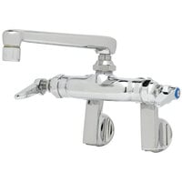T&S B-0235-01 Wall Mounted Pantry Faucet with Adjustable Centers, 6" Cast Swing Spout, and Eterna Cartridges