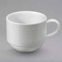Oneida Botticelli by 1880 Hospitality R4570000531 9 oz. Stackable Bright White Porcelain Cup - 36/Case