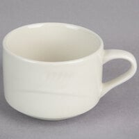 Oneida Espree by 1880 Hospitality F1040000530 9 oz. Stackable Cream White China Odyssey Cup - 36/Case