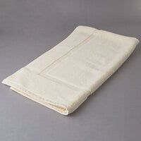 Oxford Vicenza Avorio 21" x 36" 100% Ringspun Combed Cotton Bath Mat with Dobby Border 12 lb.