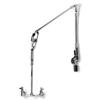 T&S B-0137 Wall Mounted 40" High Pre-Rinse Faucet with Adjustable 8" Centers, Low Flow Spray Valve, Roto-Flex Support, and 6" Wall Bracket