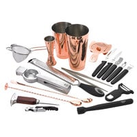 Barfly M37102CP Deluxe 19-Piece Copper-Plated Cocktail Kit