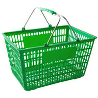 Regency Green 18 11/16" x 12 3/8" Plastic Grocery Market Shopping Basket - 12/Pack