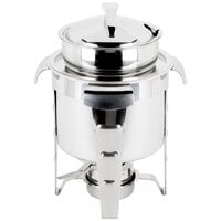Vollrath 49523 4.2 Qt. Maximillian Steel Soup Marmite with Stainless Steel Accents