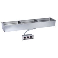 Alto-Shaam 300-HWILF/D4 3 Pan Drop-In Hot Food Well with Large Flange - 4" Deep Pans, 120V