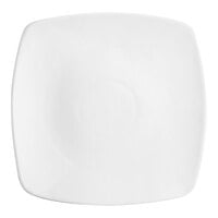 Acopa 10 1/4 inch Bright White Square Porcelain Coupe Plate - 12/Case