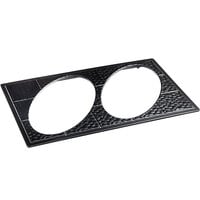 GET ML-191-BK Full Size Black Melamine Adapter Plate with Two Cut-Outs holds ML-182 1.5 Qt. Oval Casserole Dishes