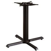 Lancaster Table & Seating Cast Iron 30" x 30" Black 4" Standard Height Column Table Base with Self-Leveling Feet