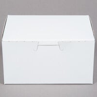 5 1/2" x 4" x 3" White Cake / Bakery Box - 10/Pack