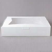 19" x 14" x 4" White Window Cake / Bakery Box - 10/Pack