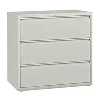 Hirsh Industries 17645 Gray Three-Drawer Lateral File Cabinet - 42" x 18 5/8" x 40 1/4"
