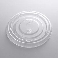 Fabri-Kal LKC16/24F Kal-Clear/Nexclear Clear Flat PET Lid for 5 oz., 8 oz., and 12 oz. Sundae Cups - No Slot - 100/Pack