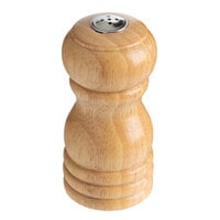 Acopa 4" Matte Natural Wooden Salt Shaker