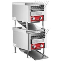 Avantco T1402S Double Stacked Commercial 10" Wide Conveyor Toaster with 3" Opening - 120V, 3500W, 600 Slices per Hour
