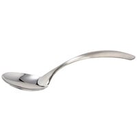 Bon Chef 9457BF 13 1/2" Brushed Stainless Steel Solid Serving Spoon with Hollow Cool Handle