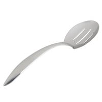 Bon Chef 9464 9 3/4" Stainless Steel Slotted Serving Spoon with Hollow Cool Handle