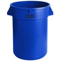 Lavex 32 Gallon Blue Round Commercial Trash Can