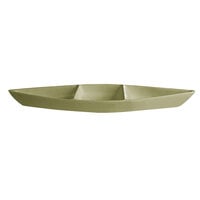 G.E.T. Enterprises BT319-MOD-WG Bugambilia 6.9 Qt. Smooth MOD Finish Willow Green Resin-Coated Aluminum Deep Boat with Dividers