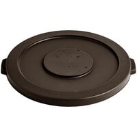 Lavex 32 Gallon Brown Round Commercial Trash Can Lid