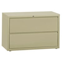 Hirsh Industries 17456 Putty Two-Drawer Lateral File Cabinet - 42" x 18 5/8" x 28"