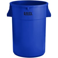Lavex 44 Gallon Blue Round Commercial Trash Can