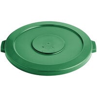 Lavex 44 Gallon Green Round Commercial Trash Can Lid