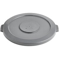 Lavex Gray Round Commercial Trash Can Lid