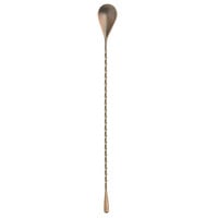 Barfly M37012ACP 11 13/16" Antique Copper-Plated Finish Stainless Steel Classic Bar Spoon with Weighted End