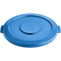 Lavex 44 Gallon Blue Round Commercial Trash Can Lid