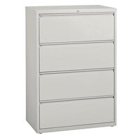 Hirsh Industries 17455 Gray Four-Drawer Lateral File Cabinet - 36" x 18 5/8" x 52 1/2"