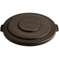 Lavex 55 Gallon Brown Round Commercial Trash Can Lid