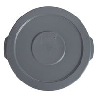 Lavex Gray Round Commercial Trash Can Lid
