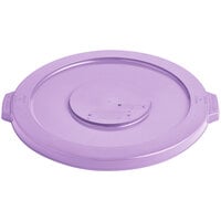 Lavex 20 Gallon Purple Round Commercial Trash Can Lid