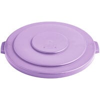 Lavex 55 Gallon Purple Round Commercial Trash Can Lid