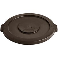 Lavex 20 Gallon Brown Round Commercial Trash Can Lid
