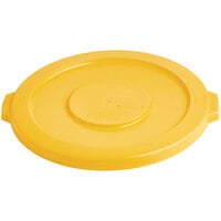 Lavex 20 Gallon Yellow Round Commercial Trash Can Lid