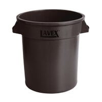 Lavex 10 Gallon Brown Round Commercial Trash Can / Ingredient Bin