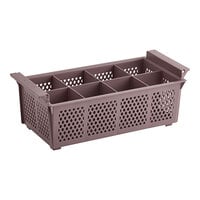 Noble Products 8 Compartment Half Size Brown Flatware Rack without Handles