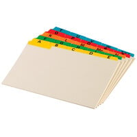 Oxford 05827 5" x 8" A - Z Assorted Color Index Card Guide