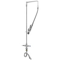 T&S B-0111-C EasyInstall Deck Mounted 39" High Pre-Rinse Faucet with Flex Inlets, Low Flow Spray Valve, Swivel Arm, and 20" Hose