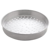 American Metalcraft PT4008 8" x 1" Perforated Tin-Plated Steel Straight Sided Pizza Pan