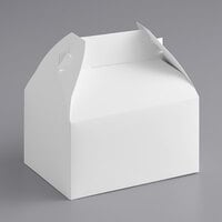 9 1/16" x 7 1/16" x 5" White Barn Take-Out Lunch Box / Chicken Box - 125/Case