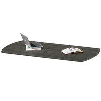 Safco MNDT72LGS Medina Gray Steel Laminate Curved Desk Top - 72" x 36"