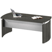 Safco MNDBLGS Medina Gray Steel Laminate Curved Desk Base - 72" x 36" x 29 1/2"